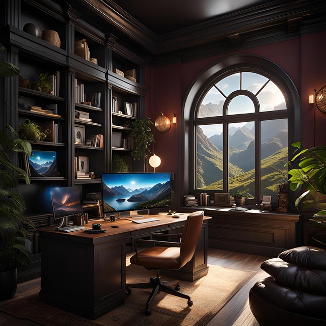 Free ai generated home office illustration
