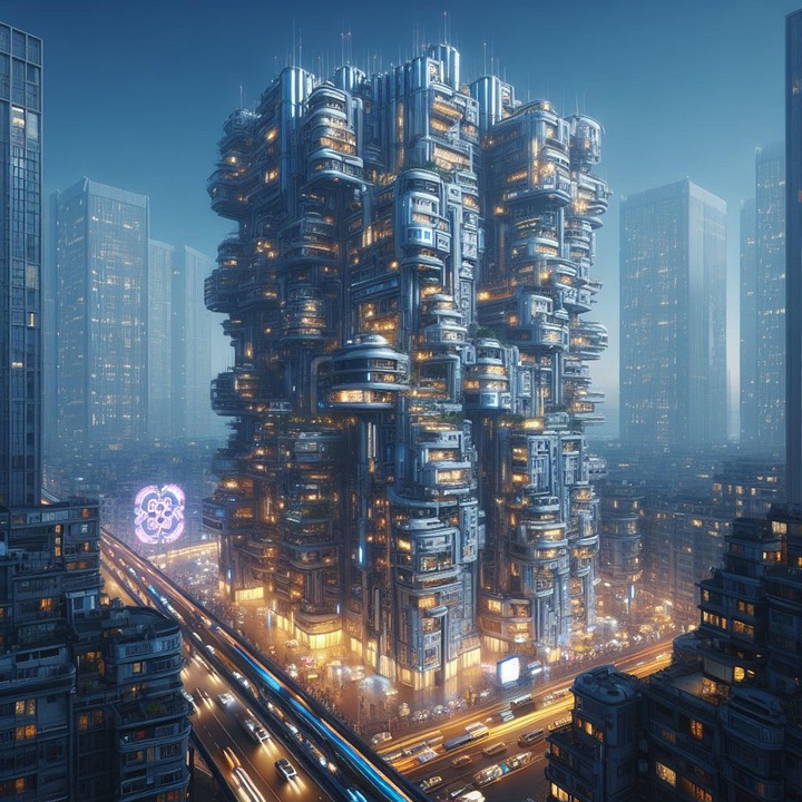 Download Cyberpunk, Future, City. Royalty-Free Stock Illustration Image