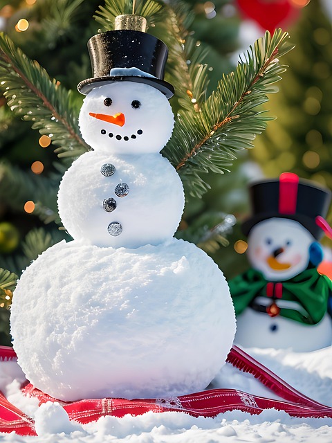 Free ai generated snowman snow illustration