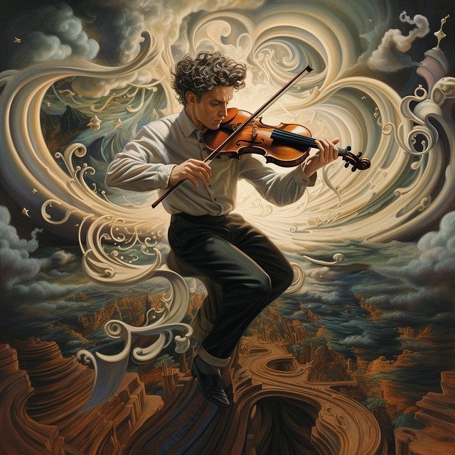 Ai Generiert, Mann, Violinist, Musical