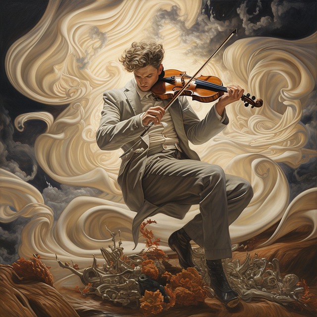 Ai Generiert, Mann, Violinist, Musical
