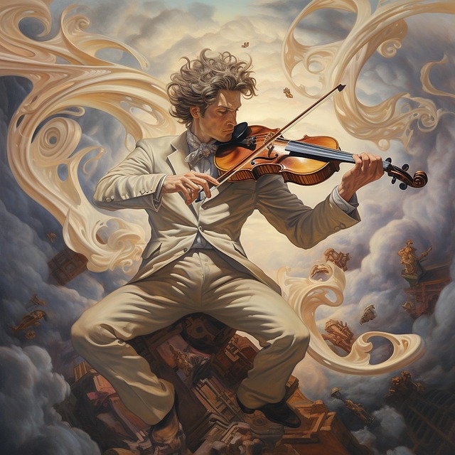 Ai Generiert, Mann, Violinist, Musical