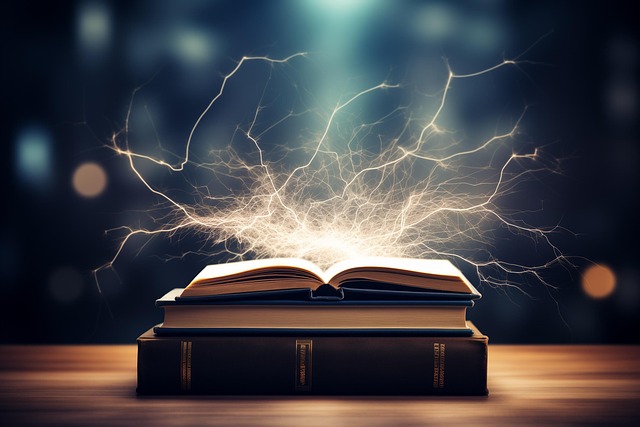Free ai generated book magic illustration