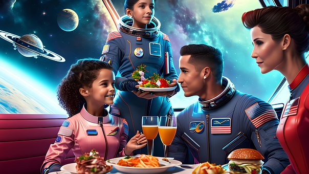 Espacio, Astronave, Familia, Astronauta