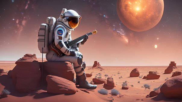 Espacio, Exoplaneta, Fantasía, Guitarra