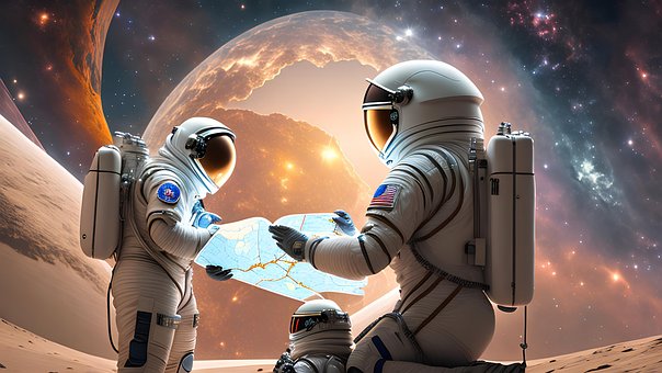Espacio, Astronauta, Cosmos, Mapa