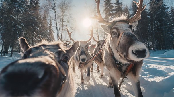 Free Ai Generated Reindeer illustration and picture