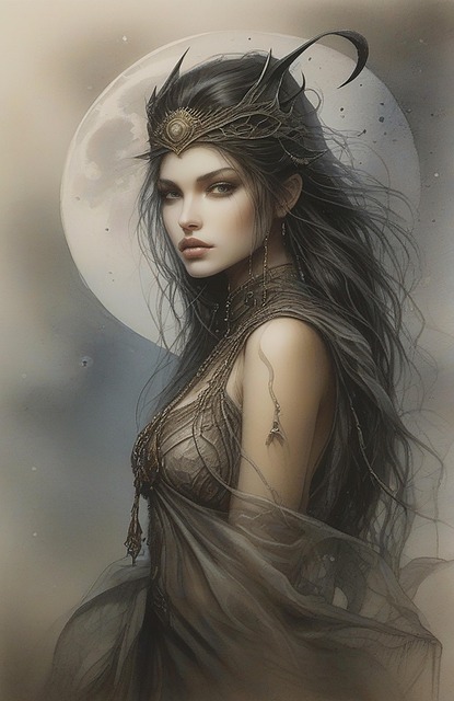 Free girl beauty portrait illustration