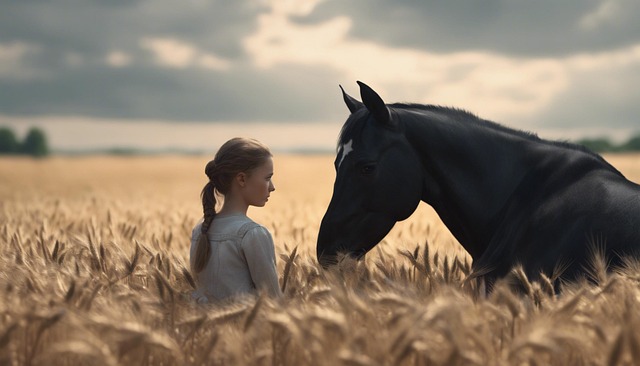 Ai Generado, Niña, Caballo, Animal