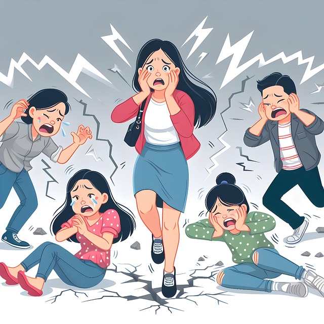 Free ai generated disaster earthquake illustration