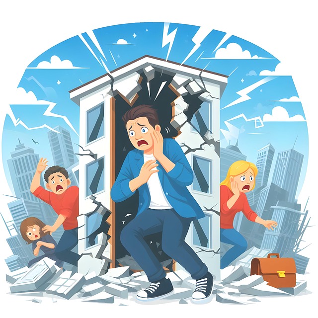 Free ai generated disaster earthquake illustration
