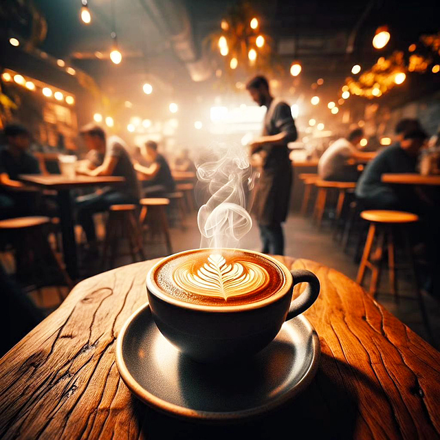 Ai Genereret, Kaffe, Drikke, Bord, Frisk