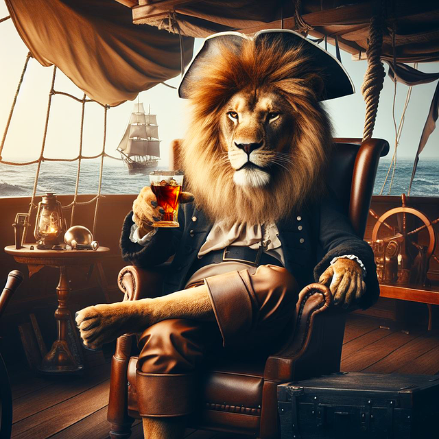 León, Animal, Bote, Embarcacion