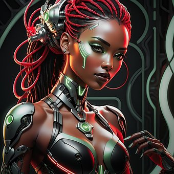 Ai Generado, Cyborg, Futuro, Futurista