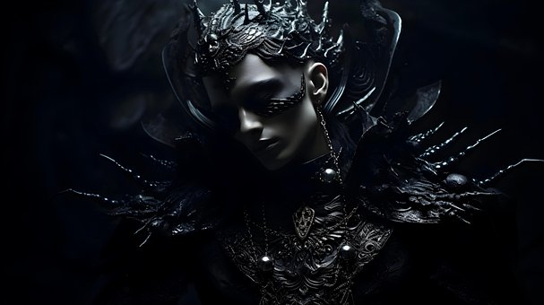 Ai Generado, Oscuro, Moda, Retrato
