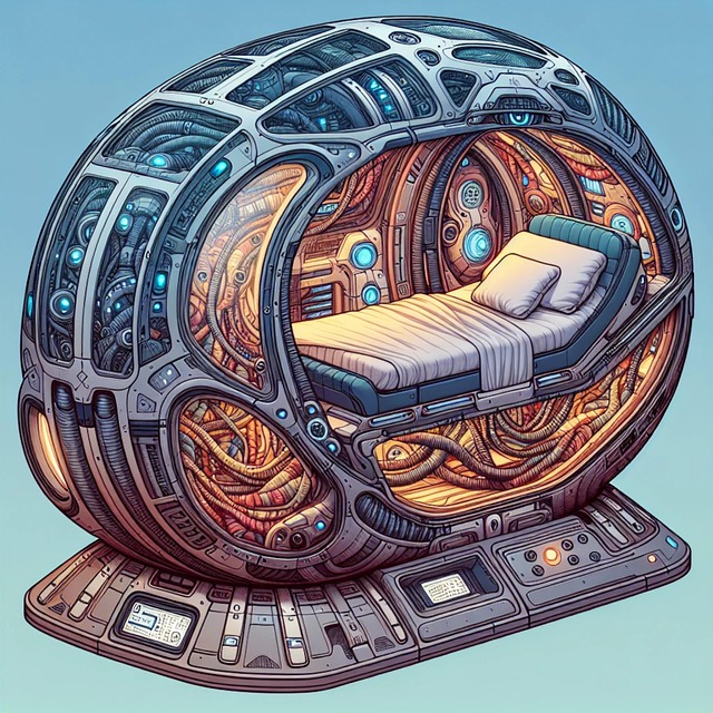 Free ai generated alien pod illustration