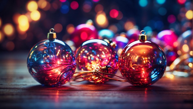 Free ai generated christmas baubles illustration