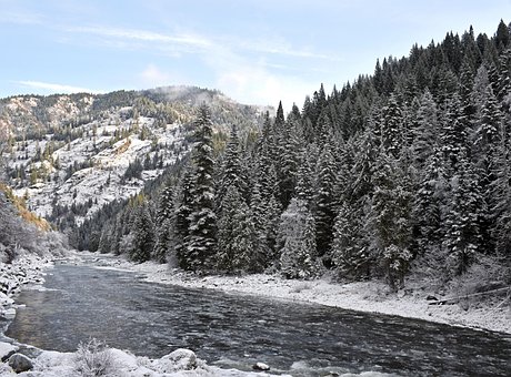 Free River Snow photo and picture