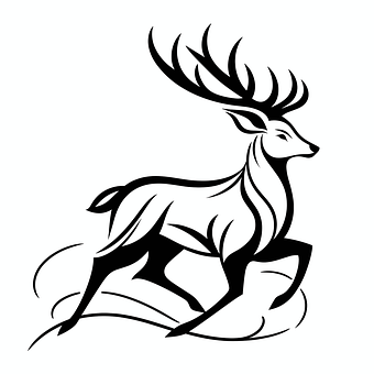 Vektor, Design, Hirsch, Tier, Hörner