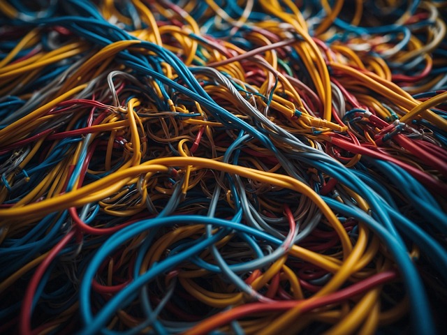 Download free HD stock image of Ai Generated Tangled Free ai generated tangled wire illustration
