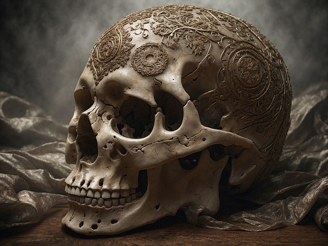 Free ai generated skull human illustration