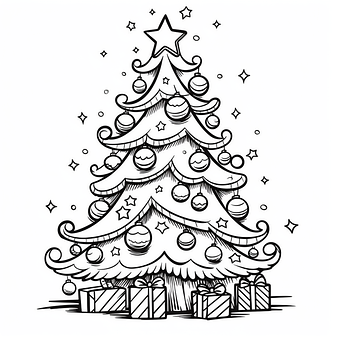 Ai Generado, Árbol De Navidad, Festivo