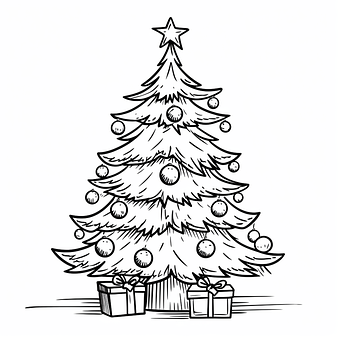 Ai Generado, Árbol De Navidad, Festivo
