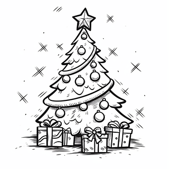 Ai Generado, Árbol De Navidad, Festivo