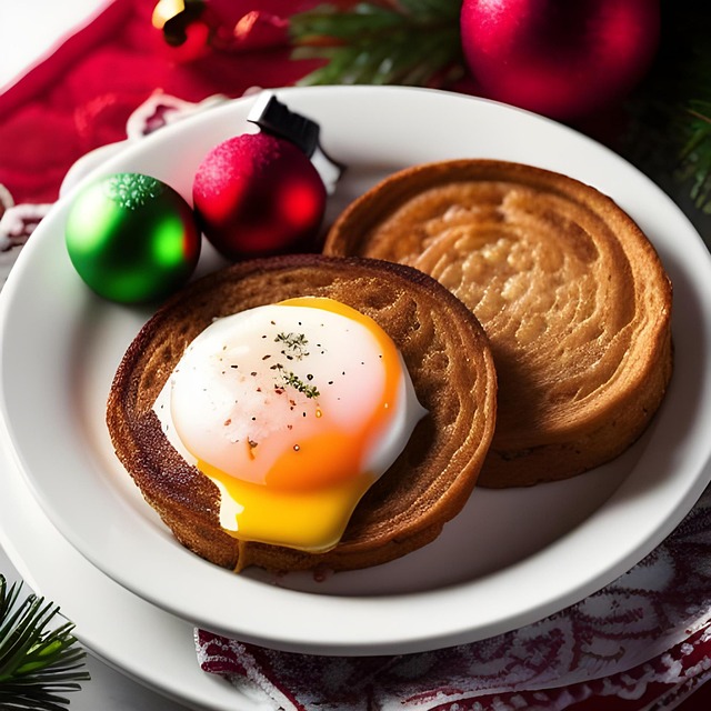 Free ai generated christmas dinner holiday menu illustration
