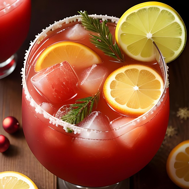 Free ai generated christmas punch festive drinks illustration