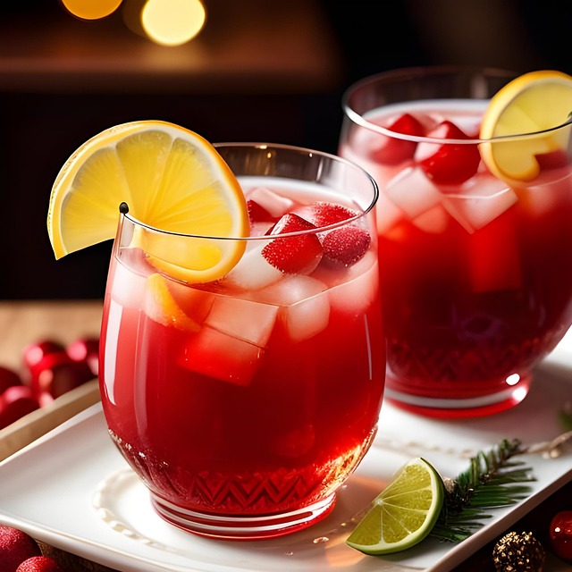 Free ai generated christmas punch festive drinks illustration