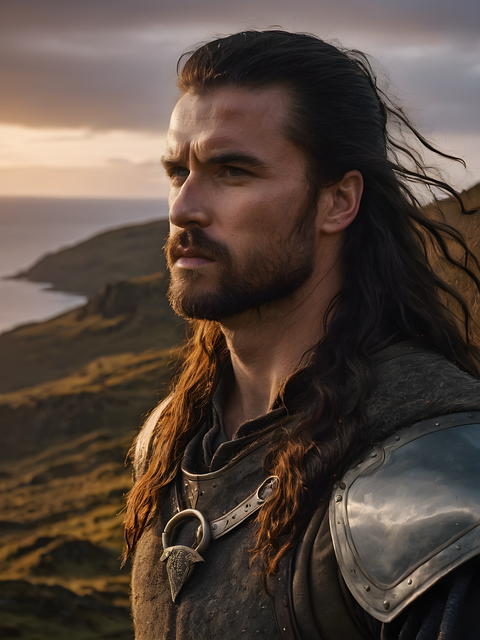 Free ai generated warrior scottish illustration