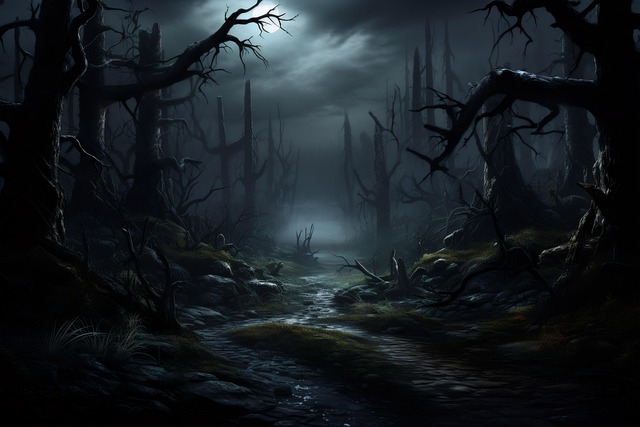 Free ai generated forest trees illustration