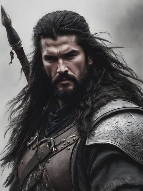 Free ai generated man warrior illustration