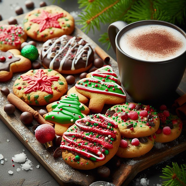Free ai generated christmas cookies illustration