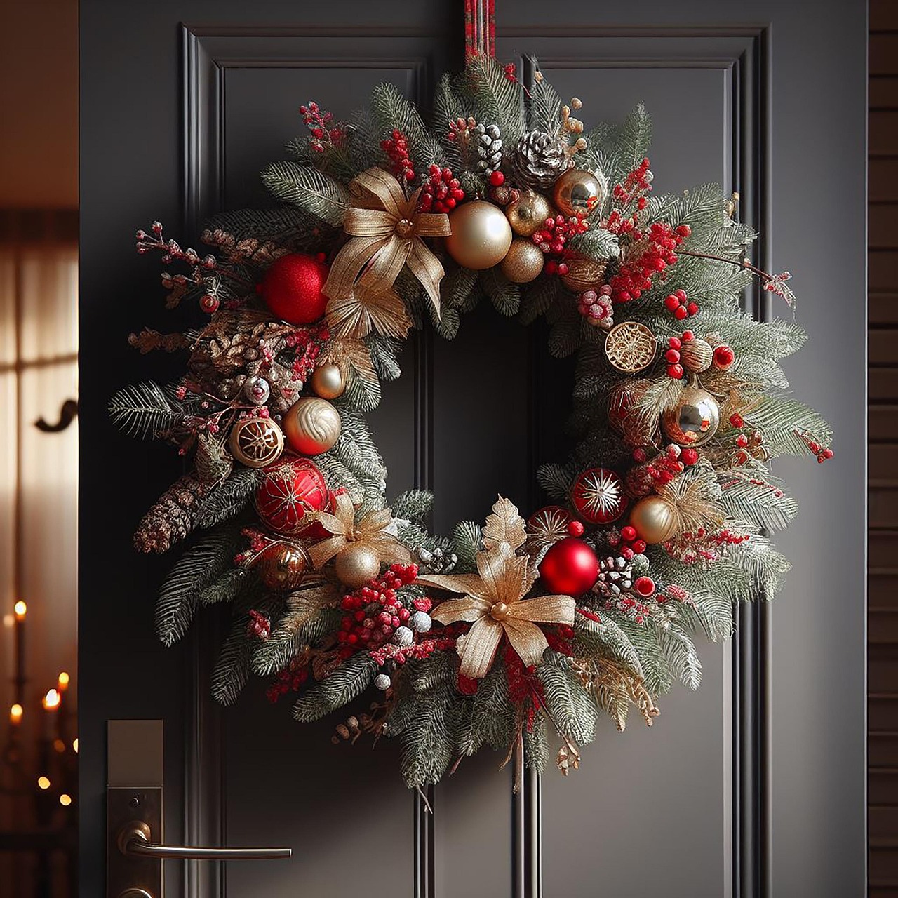 Download Ai Generated Christmas Christmas Wreath Royalty-Free Stock ...