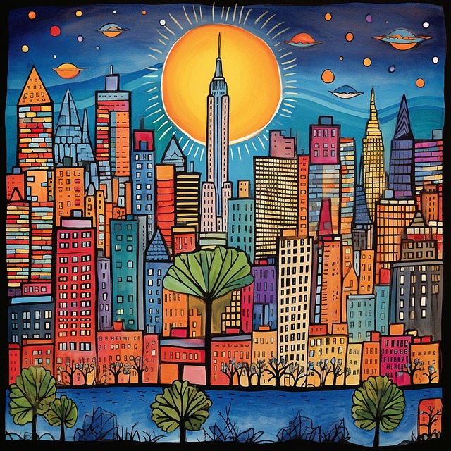 Free ai generated city new york illustration
