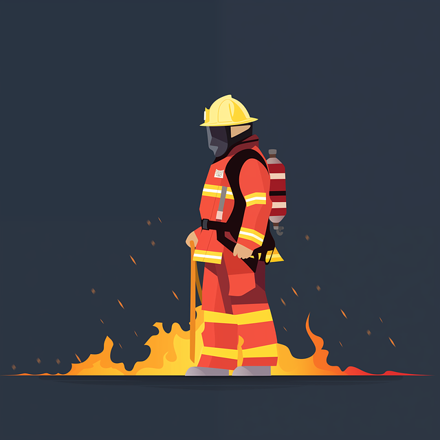 Free ai generated man firefighter illustration