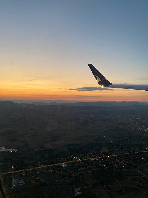 Avión, Atardecer, Noche, Anadolujet