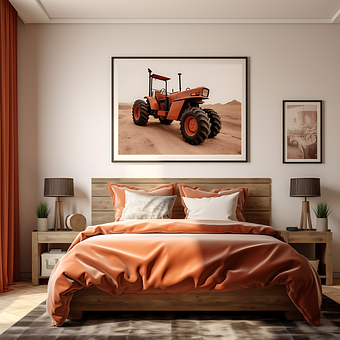 Habitación, Tractor, Vehículo, Maqueta
