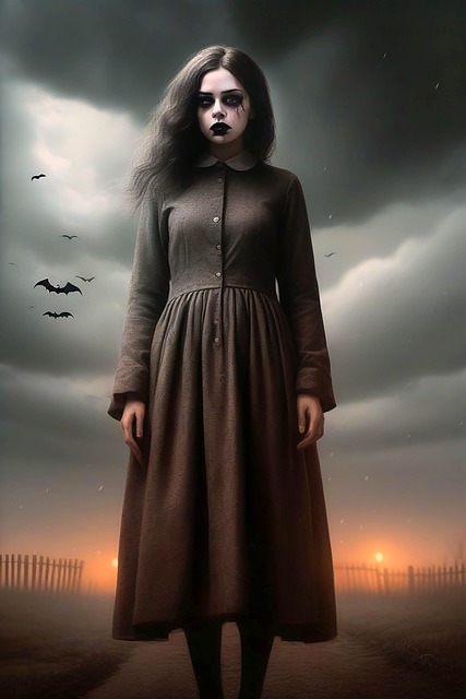 Free ai generated child vampire illustration