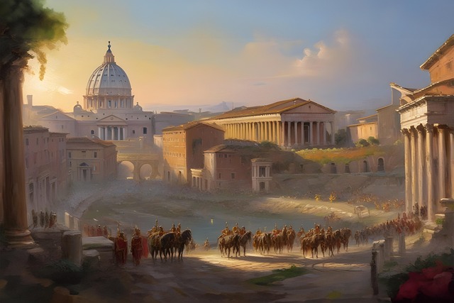 Antiguo, Roma, Paisaje, Hermosa, Luz