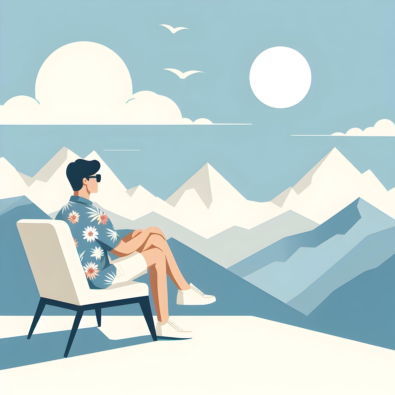 Download free HD stock image of Ai Generated Boy Free ai generated boy chair illustration
