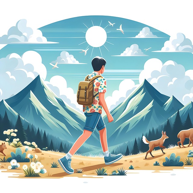 Free tour nature travel illustration