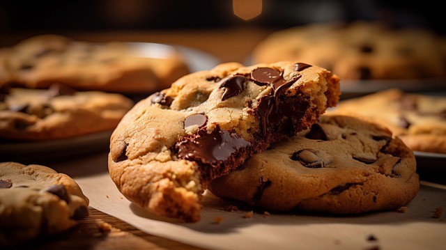 Free ai generated chocolate chip cookies dessert illustration