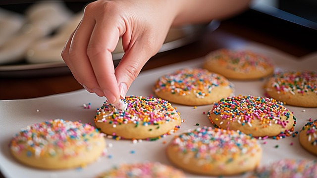 Free ai generated cookies baking illustration