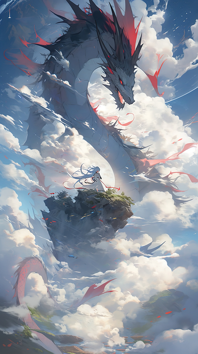 Download Ai Generated, Dragon, Clouds. Royalty-Free Stock Illustration ...