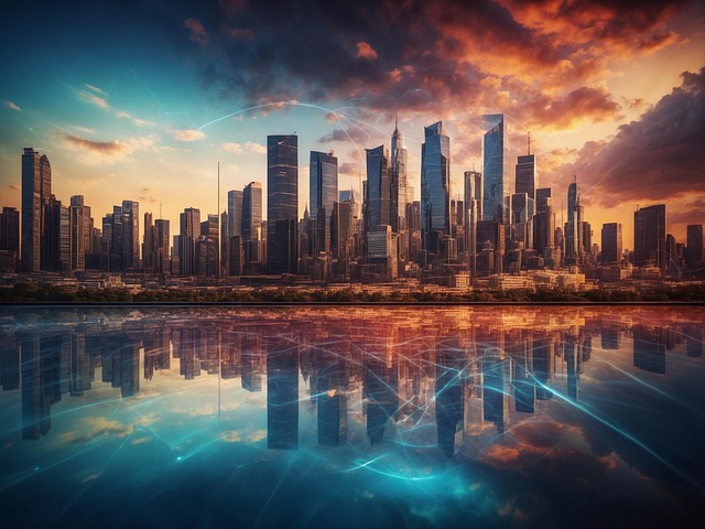 Download free HD stock image of Ai Generated Lake Free ai generated lake buildings illustration