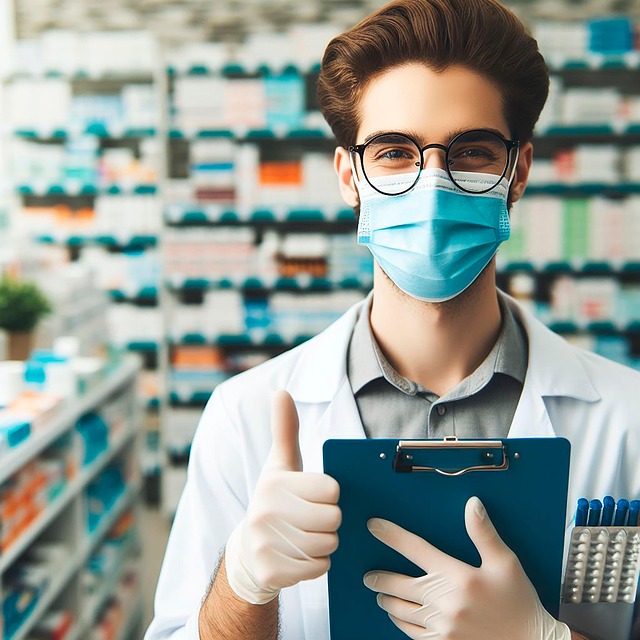 Free ai generated man pharmacy illustration