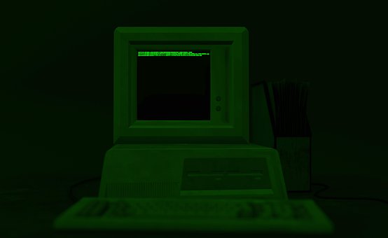 Calculator, Monitor, Epocă, Vechi, Retro